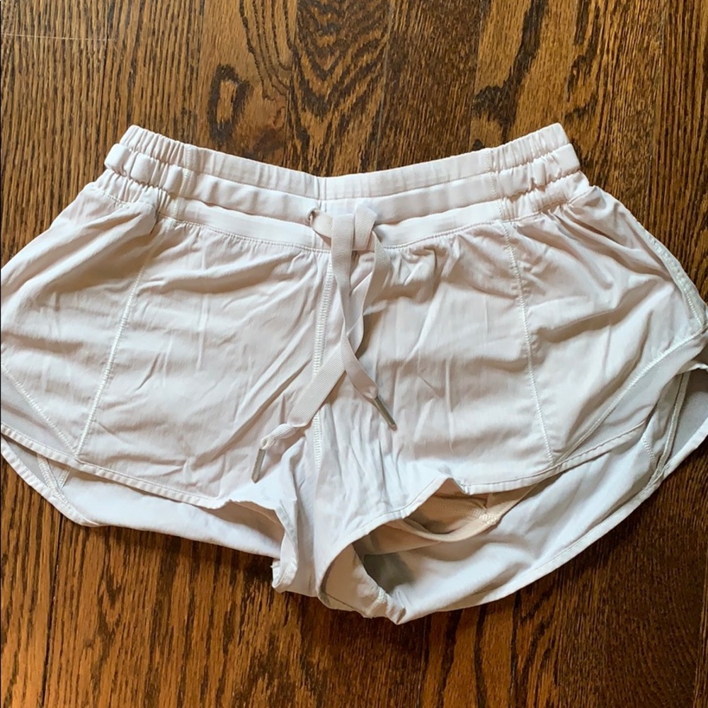 White Lululemon shorts